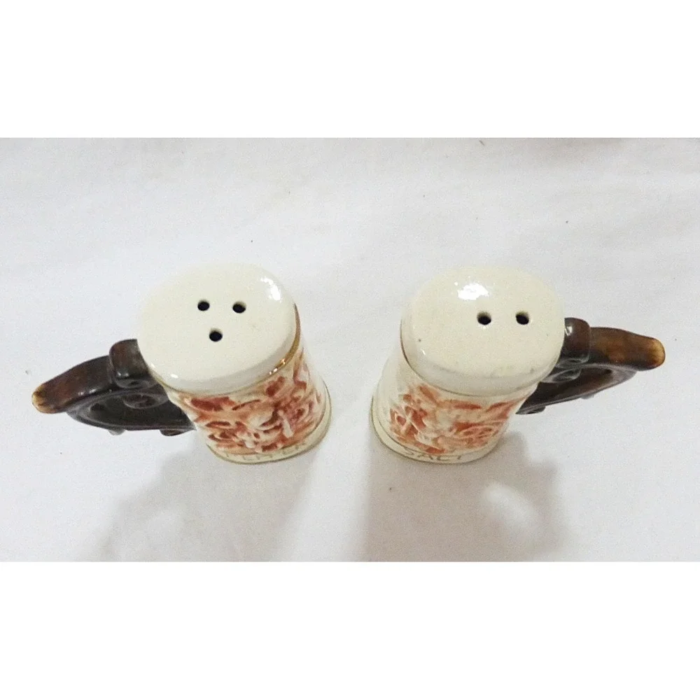 Vintage salt and pepper shakers stain look japan kitchen decor ware cottagecore
